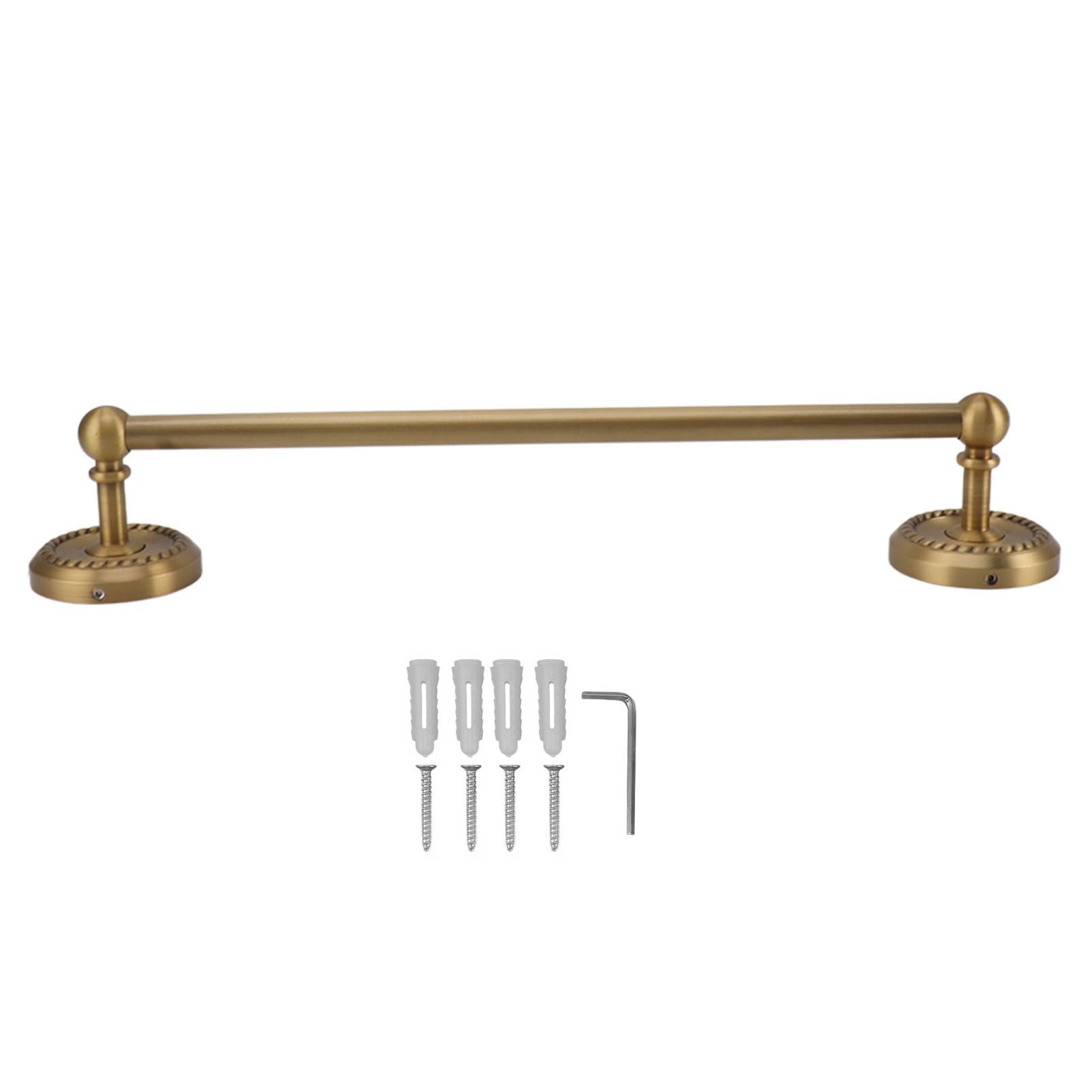 All Copper Bathroom Towel Bar European Style Wall Mounted Towel Rack for Bathroom 41cm Antique Color
