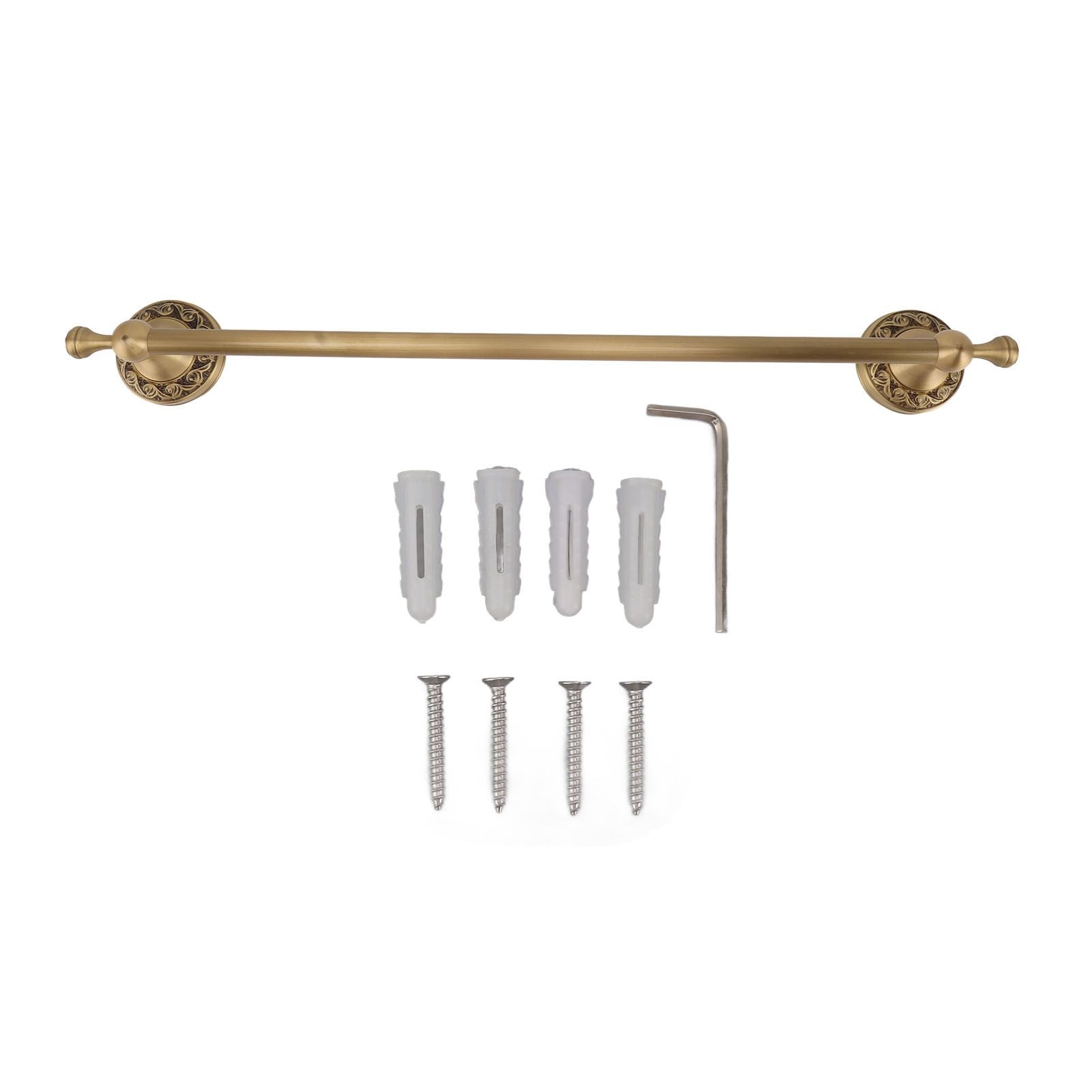 Bathroom Towel Bar 19.7in Sturdy Copper Elegant Retro Style Hand Towel Holder with Screws Hex Wrench for Home Kitchen Antique