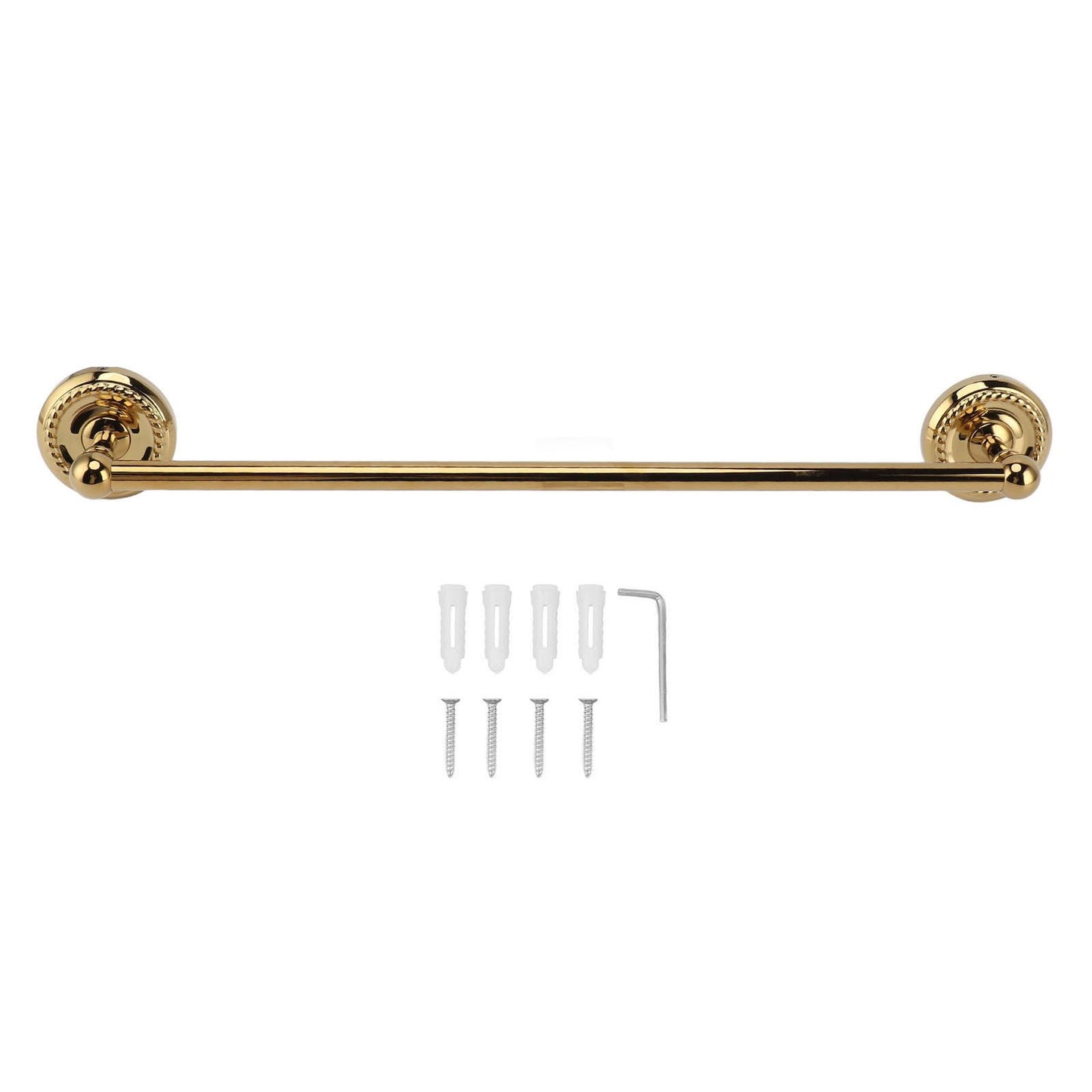 Copper Towel Bar European Style Bathroom Single Bar Towel Rack Bathroom Hanging Rack Titanium