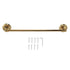 Copper Towel Bar European Style Bathroom Single Bar Towel Rack Bathroom Hanging Rack Titanium