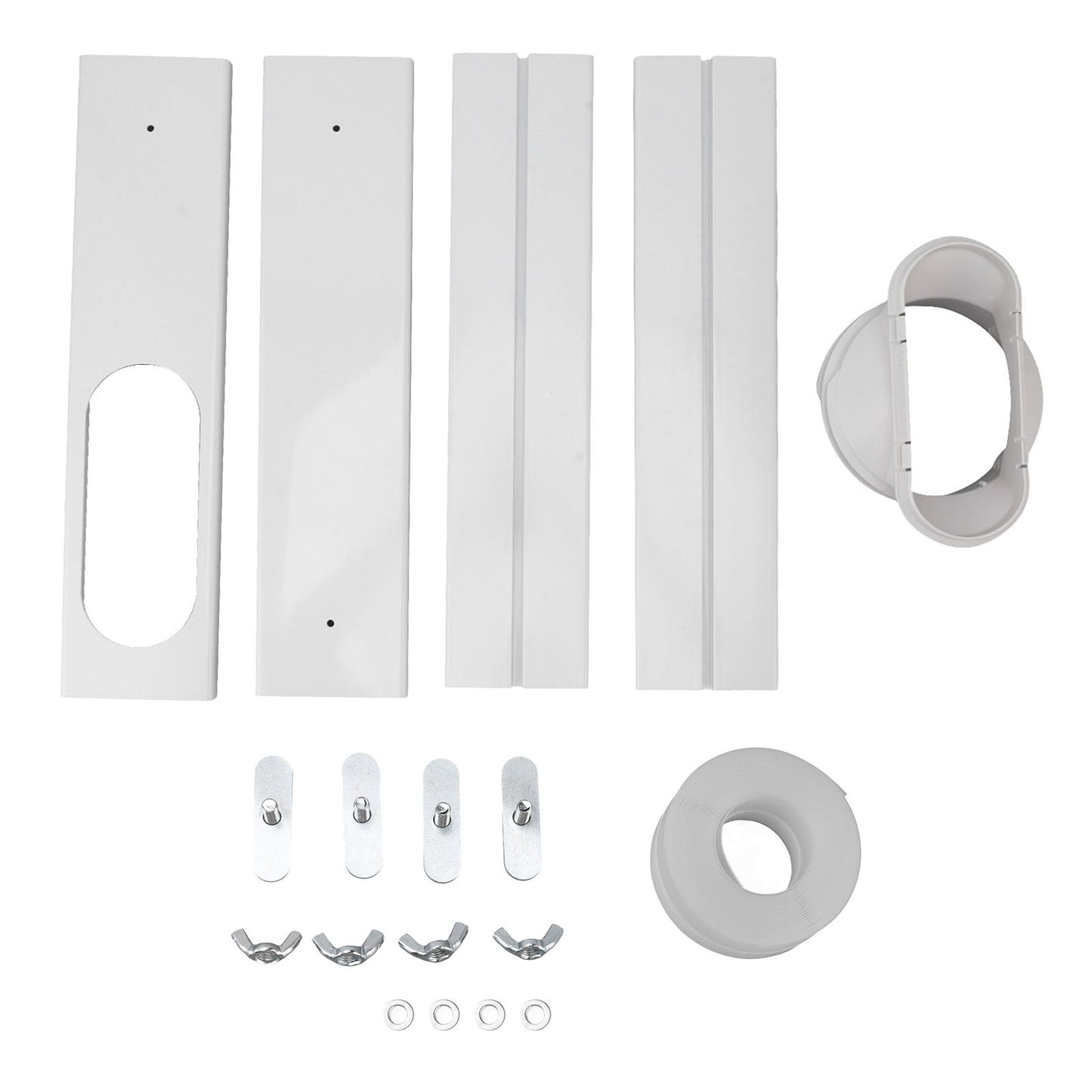 Portable AC Window Vent Kit Air Conditioner Window Kit Adjustable PVC Window Seal Kit Panels for Horizontal Vertical Window