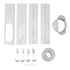 Portable AC Window Vent Kit Air Conditioner Window Kit Adjustable PVC Window Seal Kit Panels for Horizontal Vertical Window