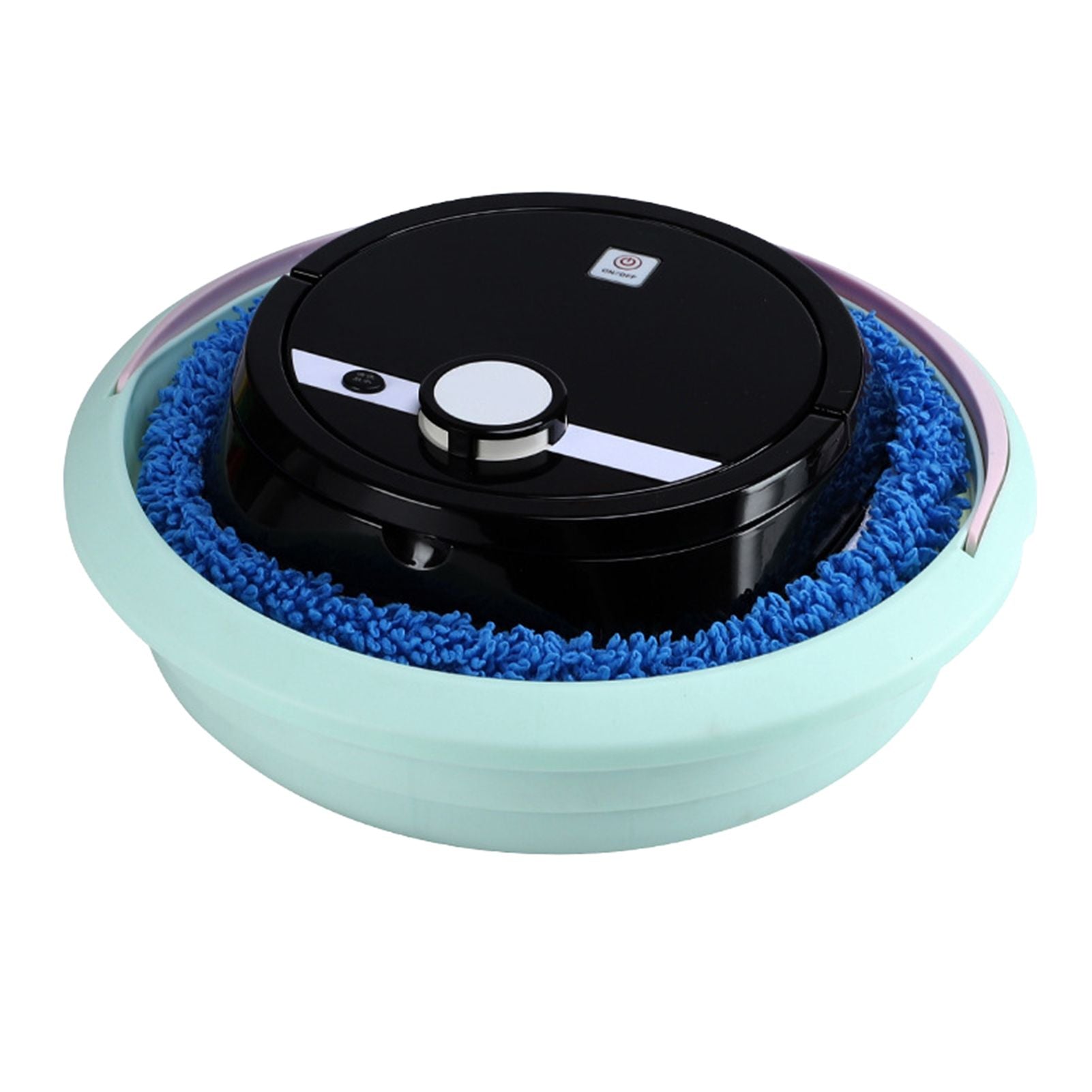 Robot Vacuum Cleaner Strong Suction Wet and Dry Use Rechargeable Robot Mop for Livingroom Bedroom Bathroom Black