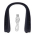 Neck Fan Bladeless USB Charging 5 Speeds Adjustable Wearable Portable Hanging Neck Fan for Outdoor Blue