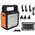 Solar Power Bank 6000mAh Bright Headlight Panel Light 3 Bulbs Portable Handle Solar Generator for Camping Travel