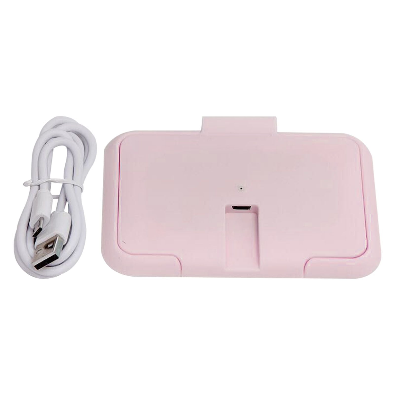 USB Wet Wipe Heater Constant Temperature Portable Baby Wipes Warmer for Household Car Outdoor Pink