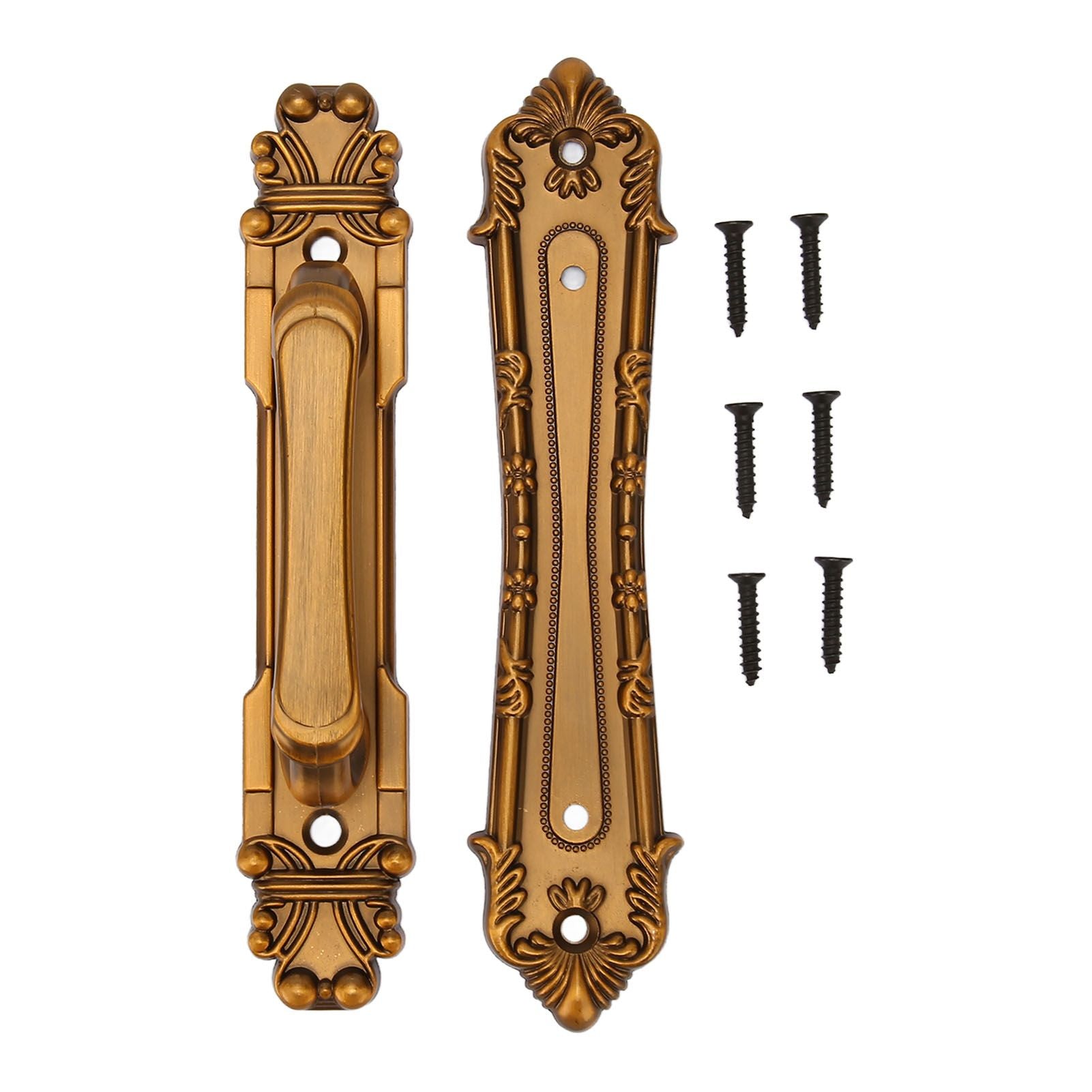 Sliding Barn Door Handles Large Rustic Dual Side Design for Gates Garages Sheds Furniture Aluminum Alloy Material Bronze