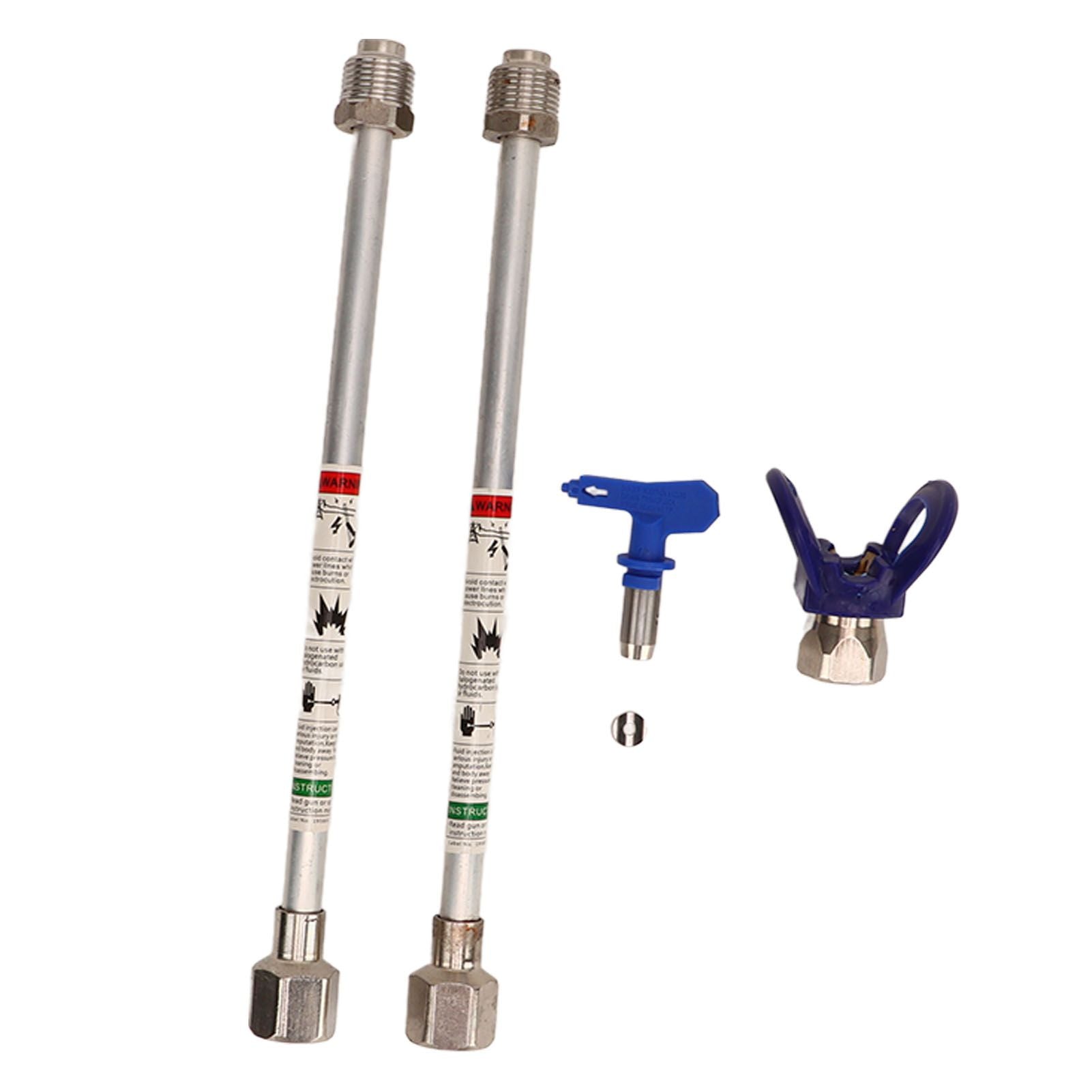 2PCS Spray Extension Rod G7/8 14 Stainless Steel Sprayer Tip Extension Pole Replacement for Home Silver