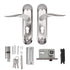 Door Interior Lever Passage Handle with Lock Easy Install Stainless Steel Door Handle for Bedroom Bathroom Closet Home