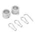 2 Pcs G3/4 Flag Pole Rings Aluminium Alloy 360° Rotating Anti Wrap Spinning Flagpole Mounting Clip Kit Silver