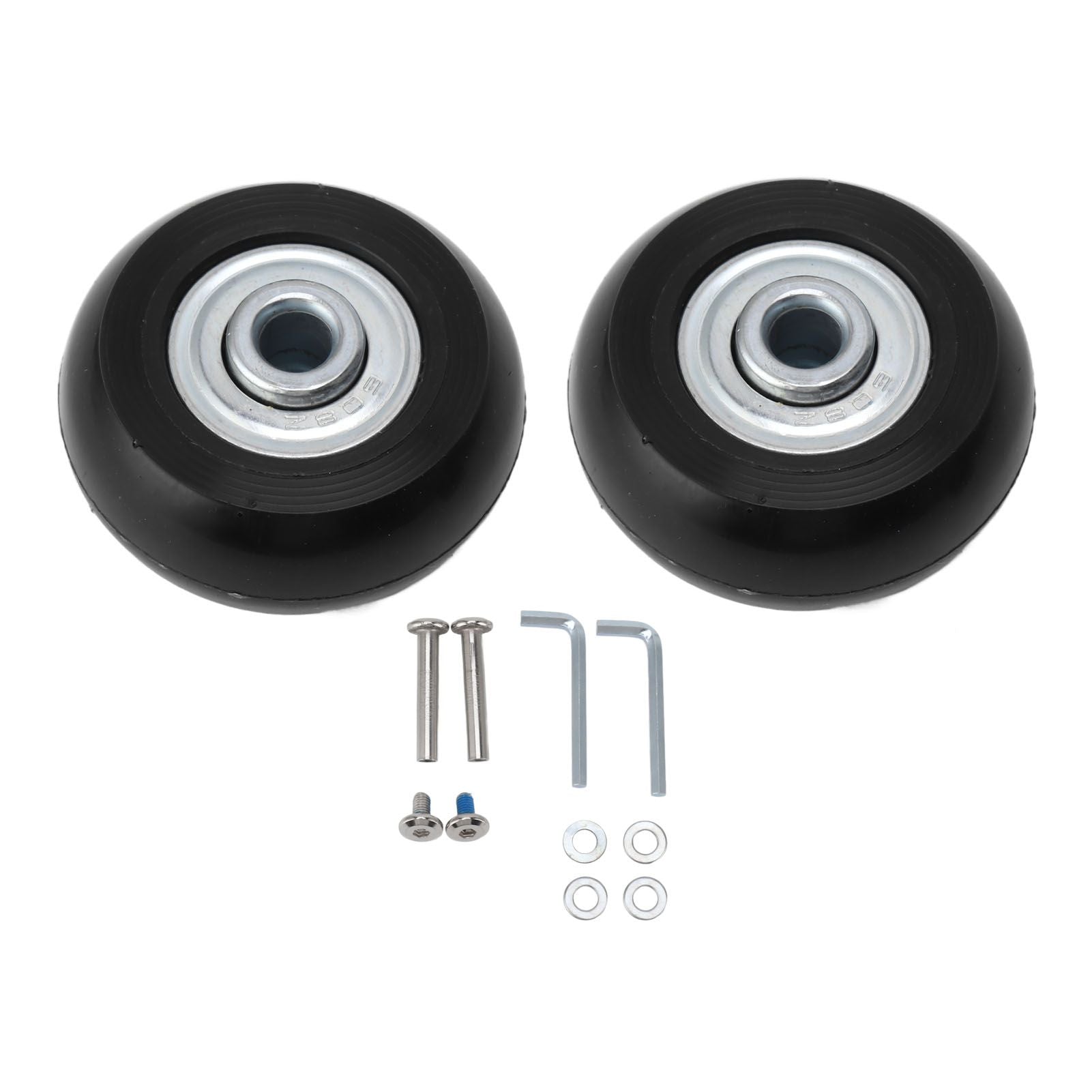 2pcs Suitcase Caster Wheels Replacement Mute Rubber Swivel Caster Wheels Bearings Repair Kits 43mm X 18mm