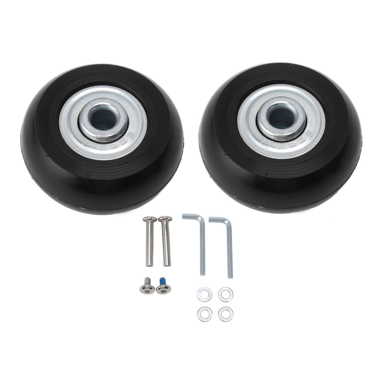 2pcs Suitcase Caster Wheels Replacement Mute Rubber Swivel Caster Wheels Bearings Repair Kits 45mm X 18mm