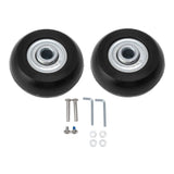 2pcs Suitcase Caster Wheels Replacement Mute Rubber Swivel Caster Wheels Bearings Repair Kits 50mm X 18mm