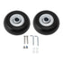 2pcs Suitcase Caster Wheels Replacement Mute Rubber Swivel Caster Wheels Bearings Repair Kits 50mm X 18mm