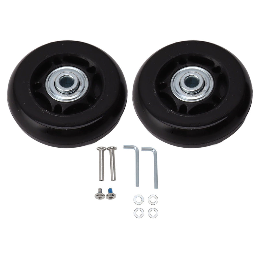 Luggage Wheel Replacement Kit Silent Operation Dual Bearing Swivel Caster Wheels Bearings Repair for Trolley Case Suitcase 60x18mm/2.4x0.7in