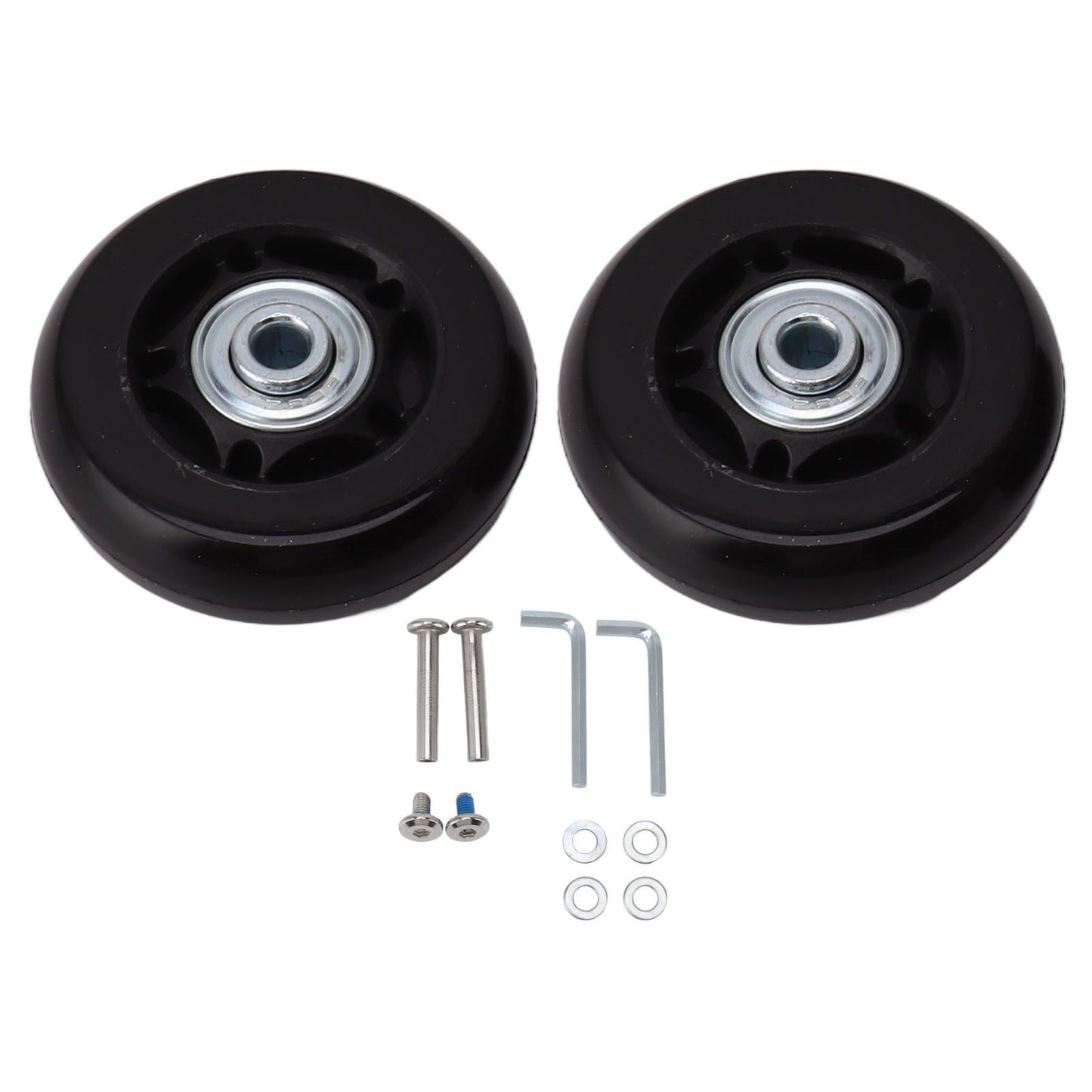 Luggage Wheel Replacement Kit Silent Operation Dual Bearing Swivel Caster Wheels Bearings Repair for Trolley Case Suitcase 60x24mm/2.4x0.9in