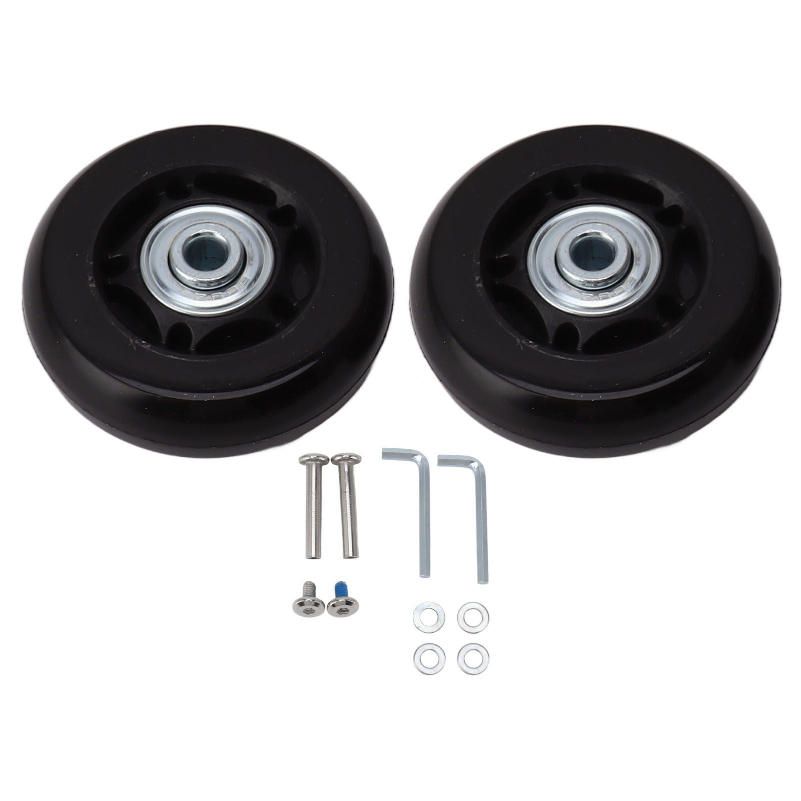 Luggage Wheel Replacement Kit Silent Operation Dual Bearing Swivel Caster Wheels Bearings Repair for Trolley Case Suitcase 60x24mm/2.4x0.9in