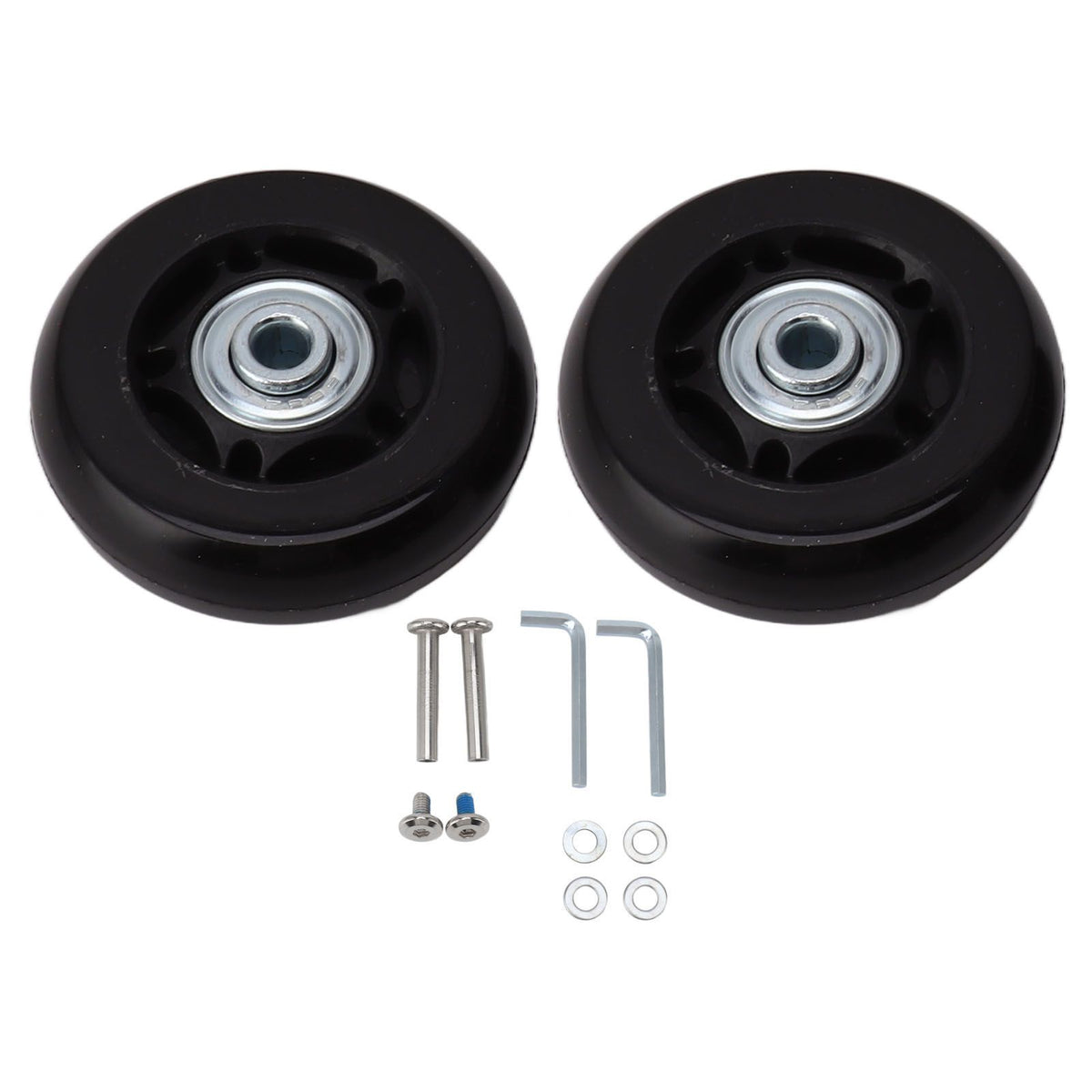 Luggage Wheel Replacement Kit Silent Operation Dual Bearing Swivel Caster Wheels Bearings Repair for Trolley Case Suitcase 60x24mm/2.4x0.9in