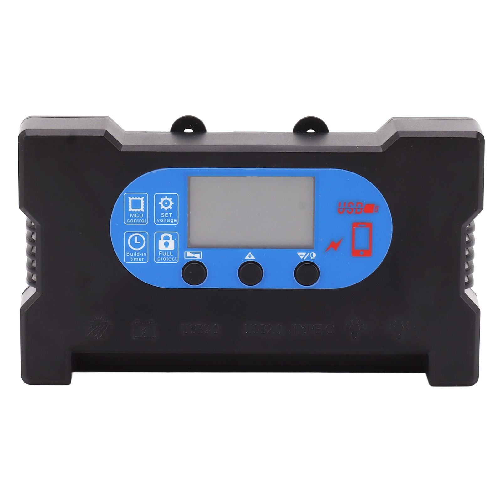 5V Solar Charge Controller Solar Panel Charge Controller with Fast Charging Dual USB Type C Port 30A