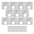 10 PCS Cabinet Hinges Repair Plate with Fixing Screws Thicken Stainless Steel Cupboard Door Hinge Repair Plate Kit for Home