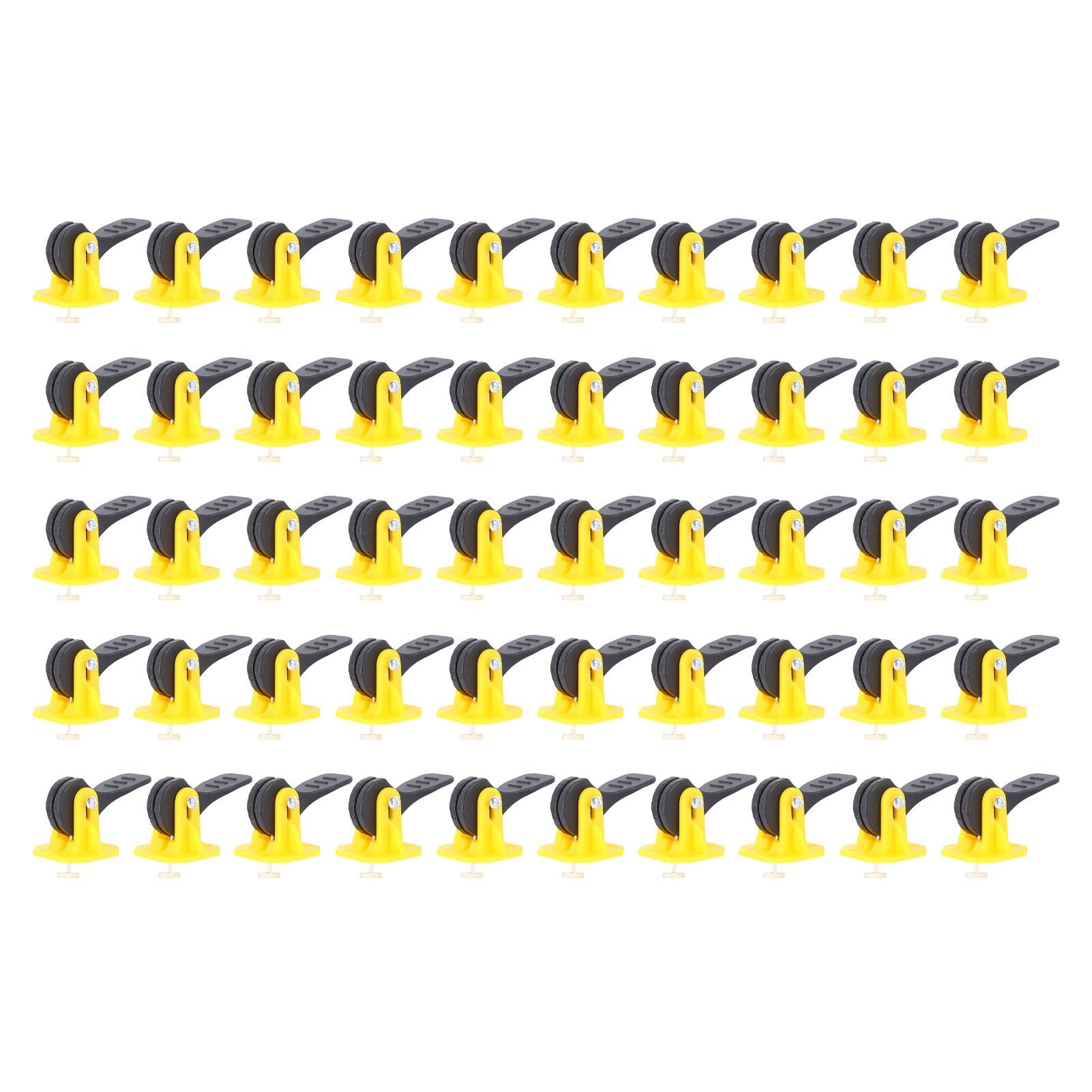 50pcs Tile Leveler Tile Tools Needle Exchangeable Reusable Tile Spacers Leveling System for 2mm‑6mm Tile Gap Leveling Installation