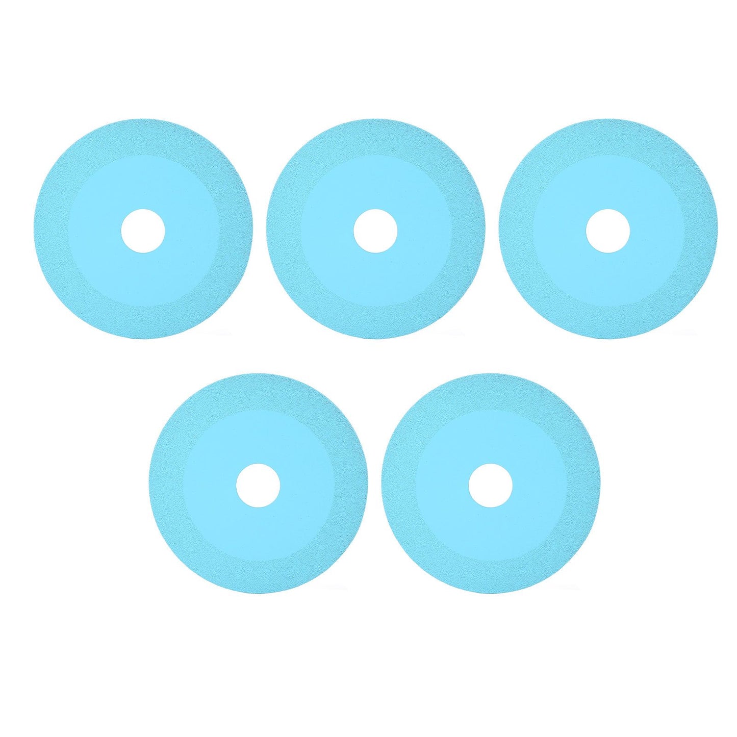 5Pcs 100mm 4 Inch Glass Cutting Disc Diamond Glass Cutting Disc Ultra Thin Saw Blade for Grinding Glass Jade Wine Bottles Tile Blue