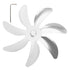 Stove Fan Aluminum Alloy Blade 7 Blades Easy Installation Universal Fireplace Fan Blade Replacement for Fireplace Fan Silver