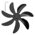 Stove Fan Aluminum Alloy Blade 7 Blades Easy Installation Universal Fireplace Fan Blade Replacement for Fireplace Fan Black
