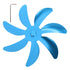 Stove Fan Aluminum Alloy Blade 7 Blades Easy Installation Universal Fireplace Fan Blade Replacement for Fireplace Fan Blue