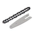Mini Chain Guide Bar Combo Manganese Steel Faster Speed High Hardness Smooth Cutting Chainsaw Chain Guide Bar Replacement 4inch with 1/4 28 Links Chain