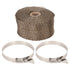 Fireproof Pipe Wrap Pipe Insulation Webbing Anti Scald Chimney Protective Wrap with 2 Clips for Furnace Tube Motorcycle Exhaust Pipes