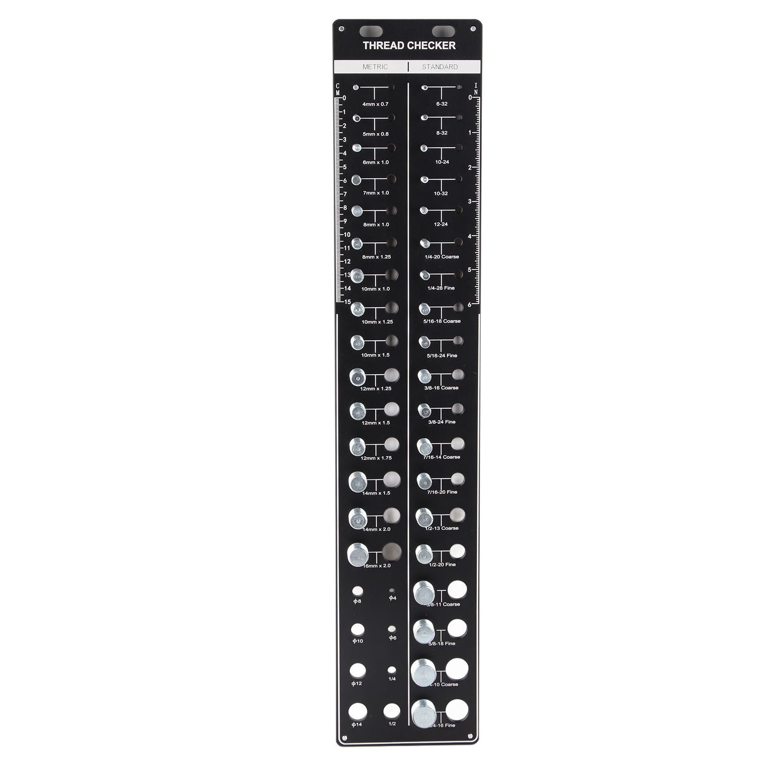 Bolt and Nut Identifier Gauge 10B21 Carbon Steel High Accuracy Nut and Bolt Thread Checker for Detecting Fixed Bolts Black 51x10cm