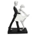 Couple Dancing Sculpture Modern Simple Innovative Resin Hand Crafted Couple Dancing Abstract Statue Silver Hugging Double Ballet Dance