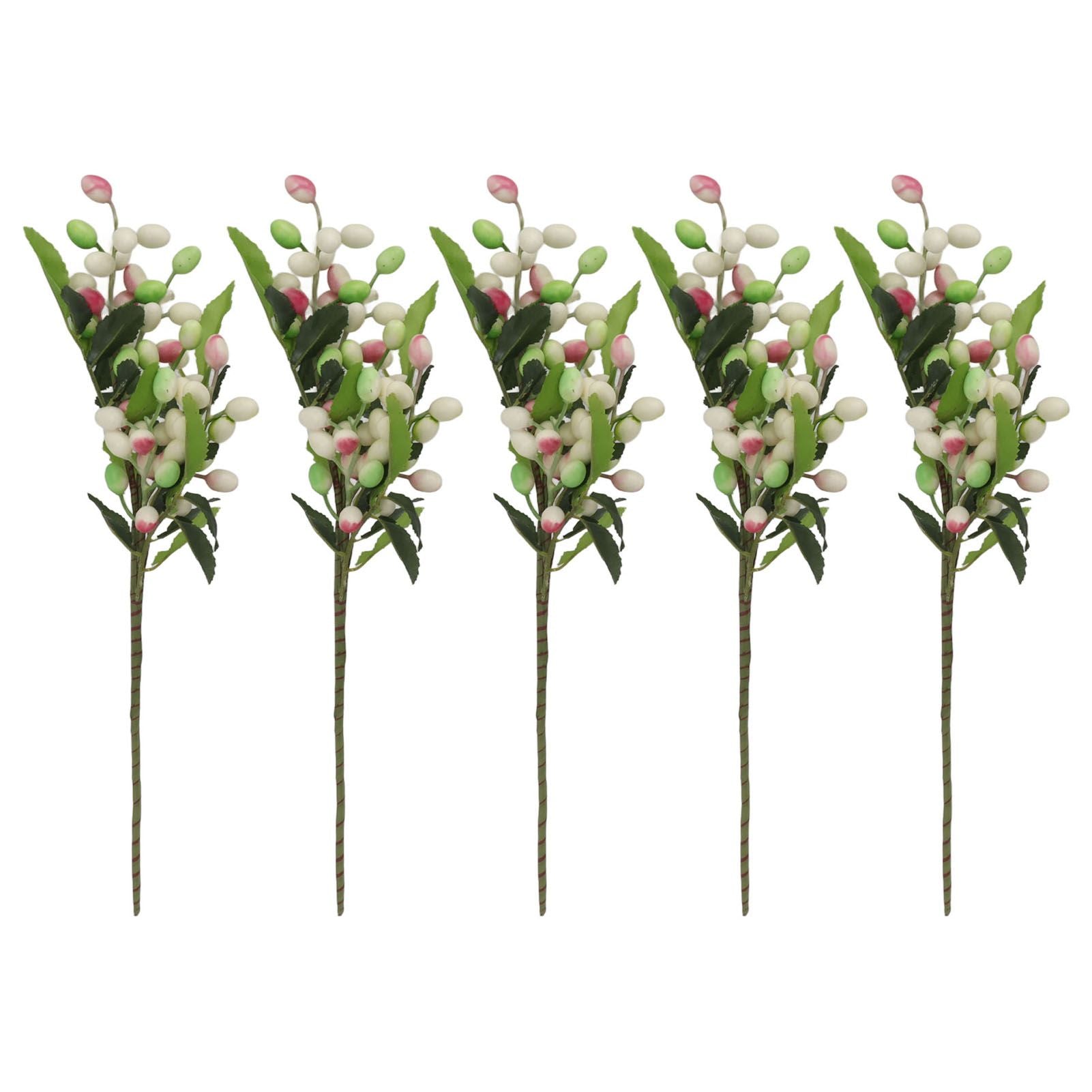 5PCS Artificial Berries Artificial Pip Berry Stems Decoration for Living Room Office Purple