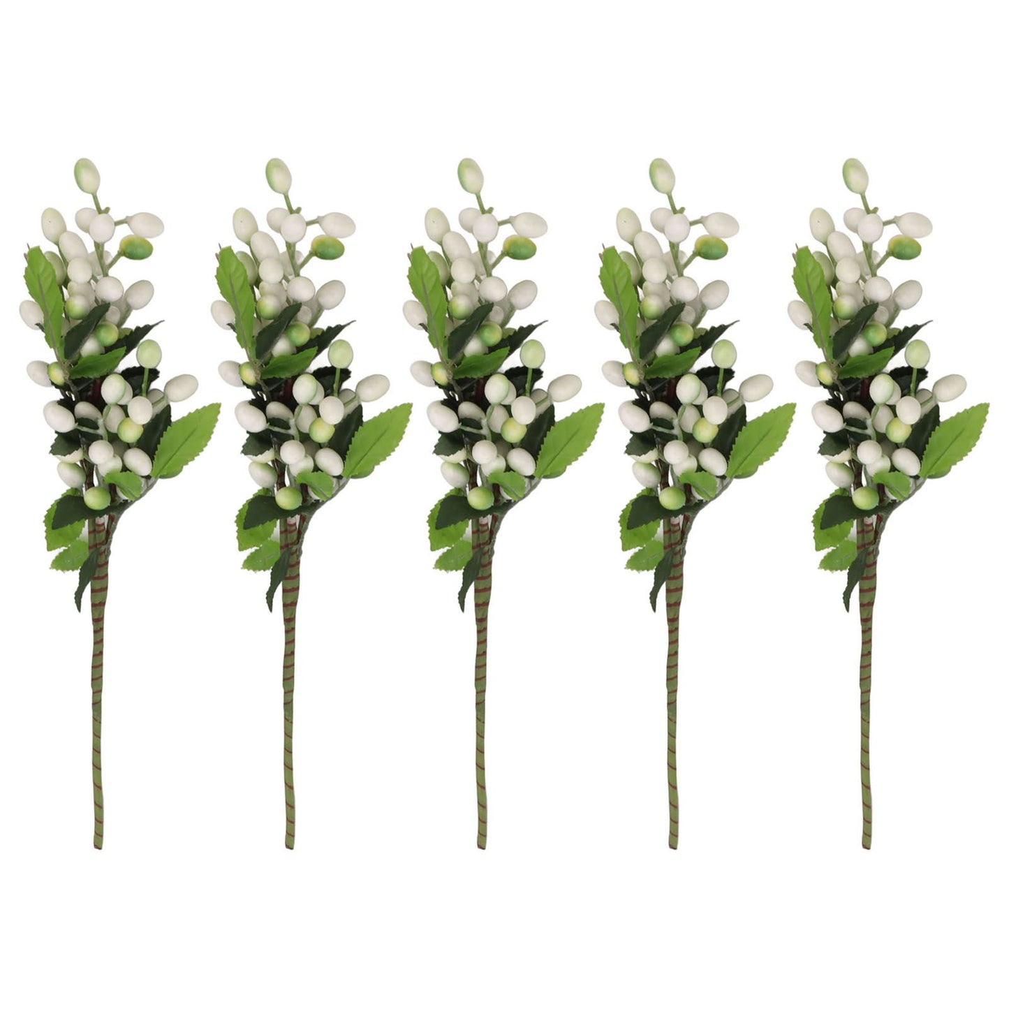 5PCS Artificial Berries Artificial Pip Berry Stems Decoration for Living Room Office White