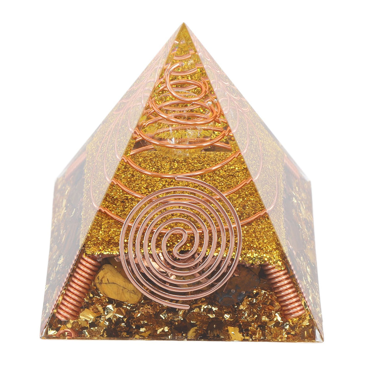 6cm Positive Energy Pyramid Tabletop Ornament Energy Generator for Stress Reduce Healing Meditation