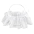 Wedding Flower Girl Basket White Lace Classic Gift Ceremony Supplies for Rose Petals