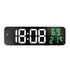 Mirror Large Digital LED Clock Home Electronic Alarm Clock Large Screen Plug in Clock Wall Mounted White and Green