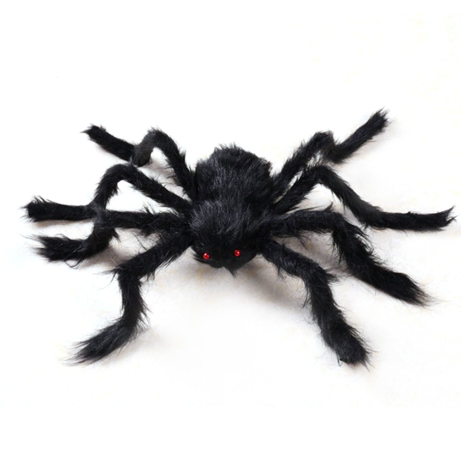 Giant Fake Spider Lifelike Halloween Posable Black Soft Hairy Fake Spiders Scary Decorations for Yard Home 90cm