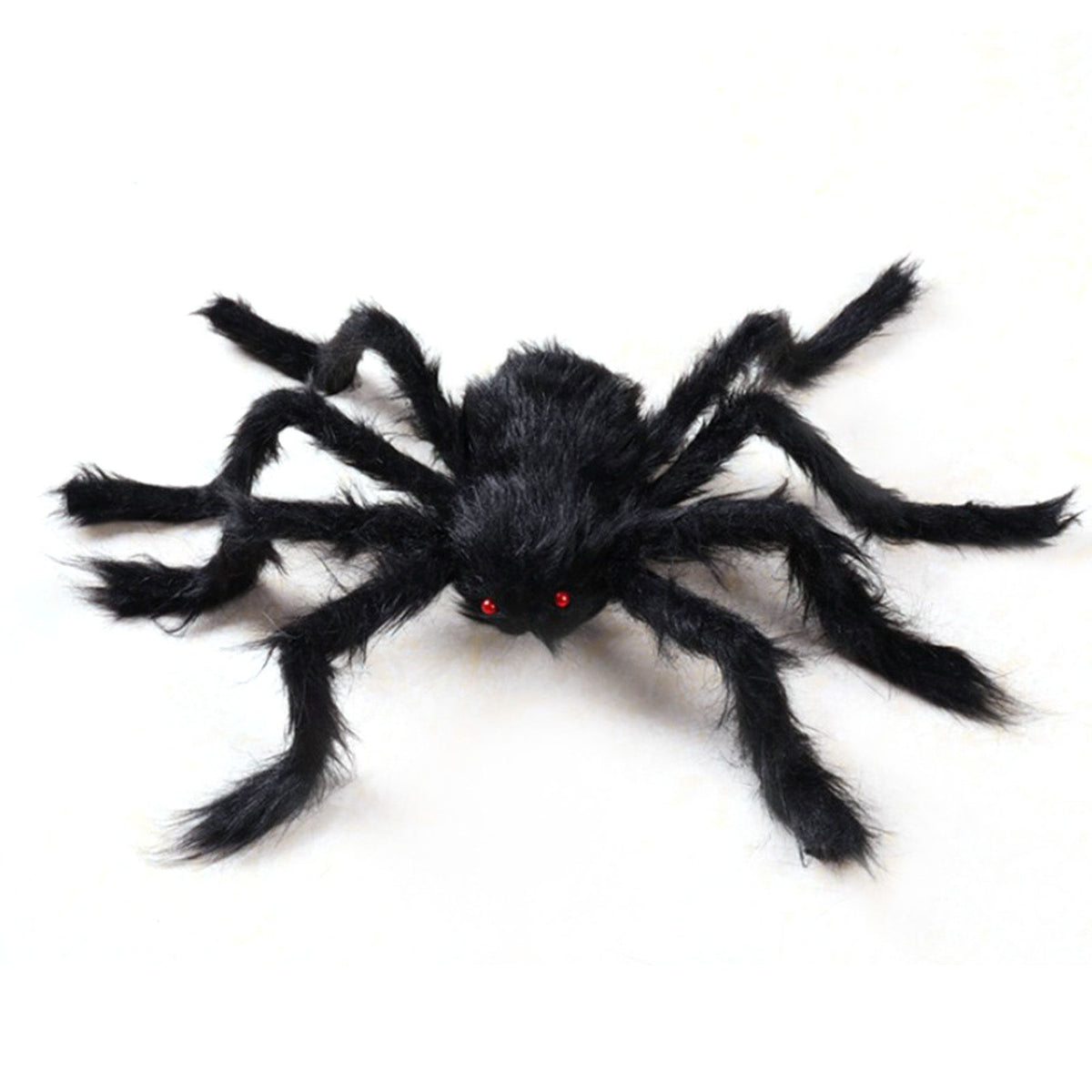 Giant Fake Spider Lifelike Halloween Posable Black Soft Hairy Fake Spiders Scary Decorations for Yard Home 125cm