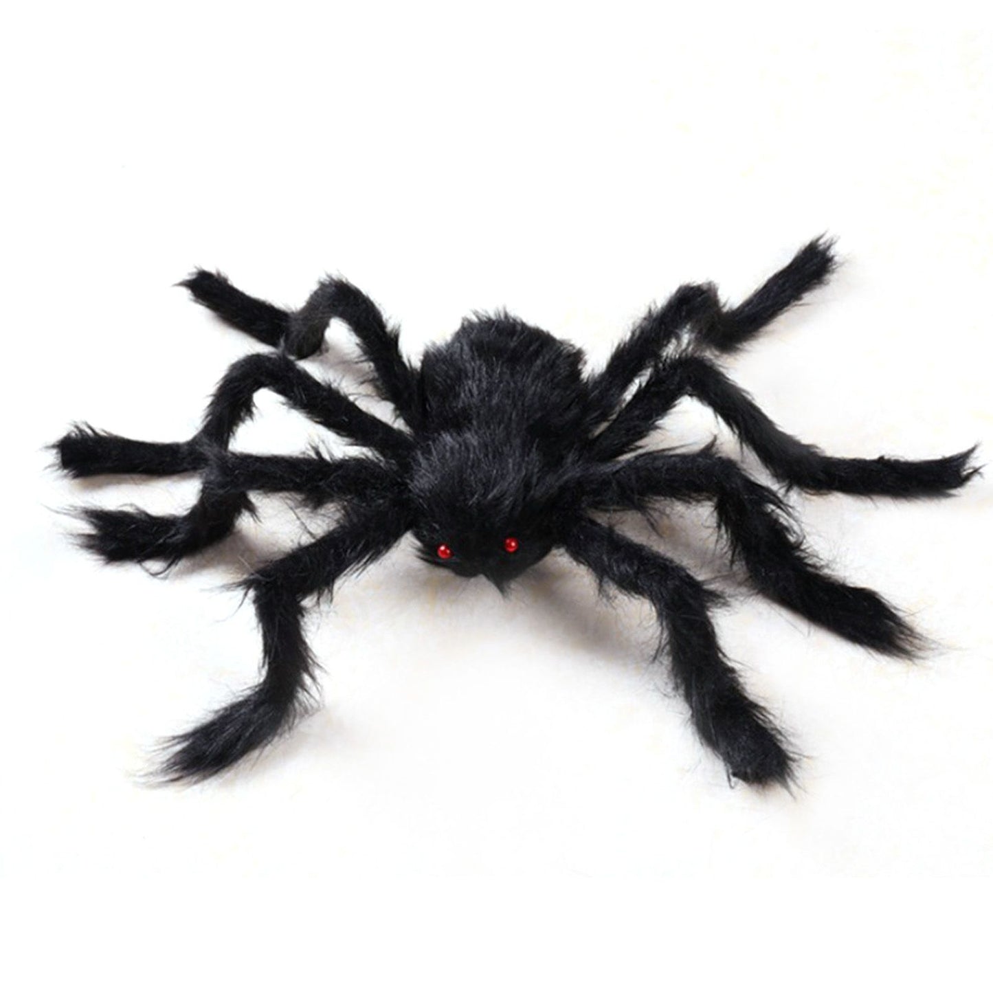 Giant Fake Spider Lifelike Halloween Posable Black Soft Hairy Fake Spiders Scary Decorations for Yard Home 200cm