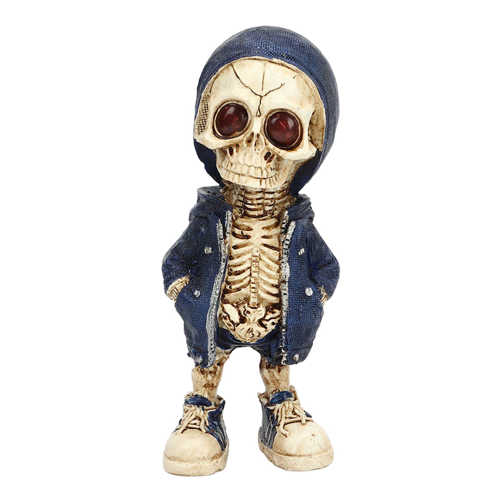 Skeleton Figurines Cool Exquisite Resin Skeleton Statue for Home Party Desk Decor Gift Type A