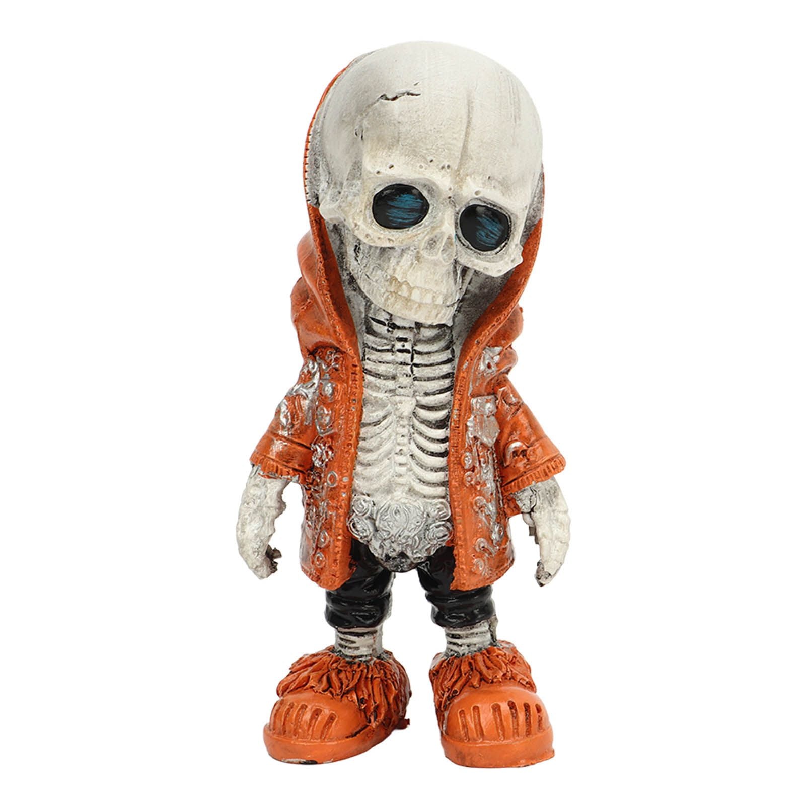 Skeleton Figurines Cool Exquisite Resin Skeleton Statue for Home Party Desk Decor Gift Type D