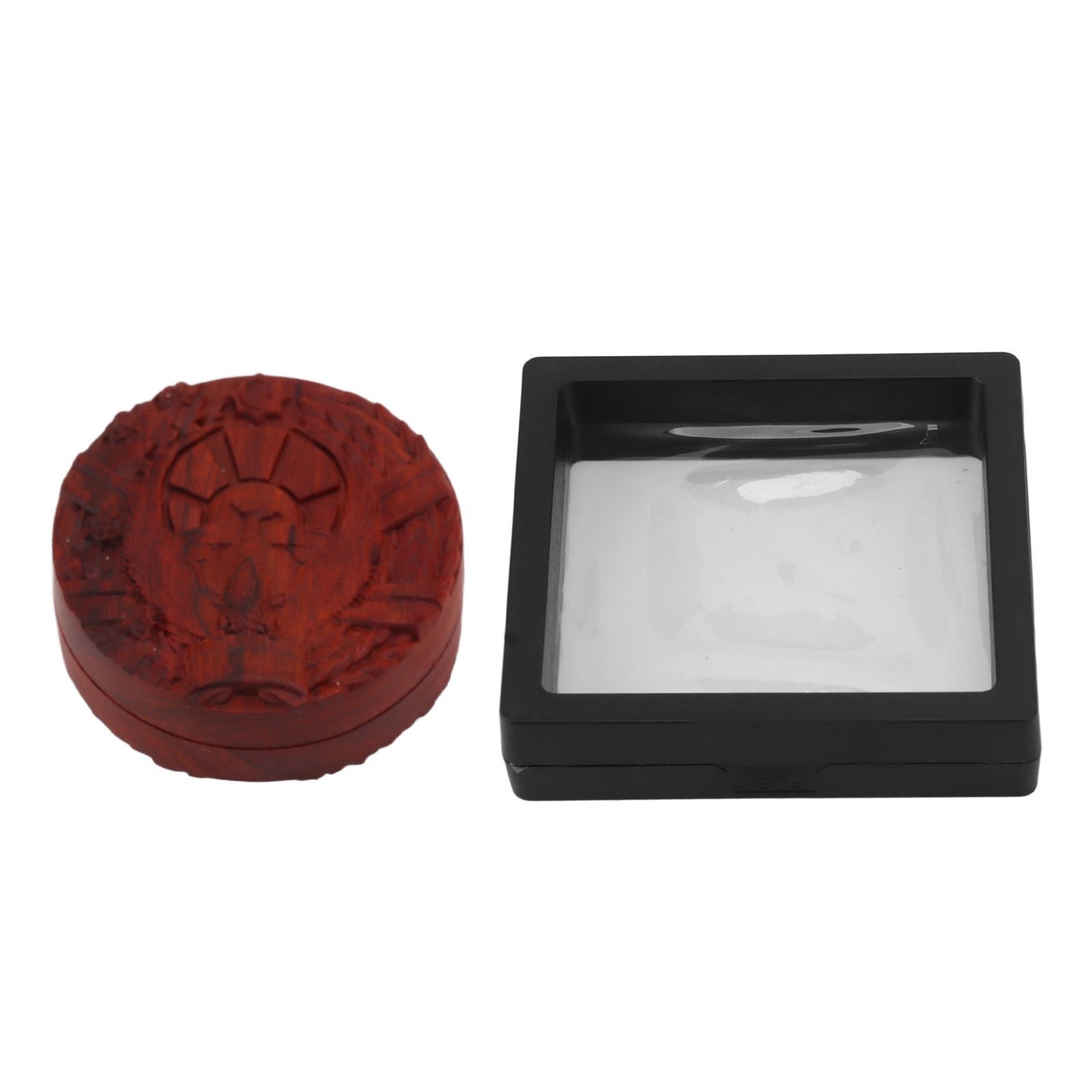 Magnetic Push Slider Stress Relief Handmade Rosewood Crafted Rotating Fidget Toys for ADHD The Eagle Badge