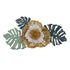 Iron Flower Wall Hanging Blue Modern Beautiful Metal Floral Wall Art Decor for Living Room Bedroom Dining Room