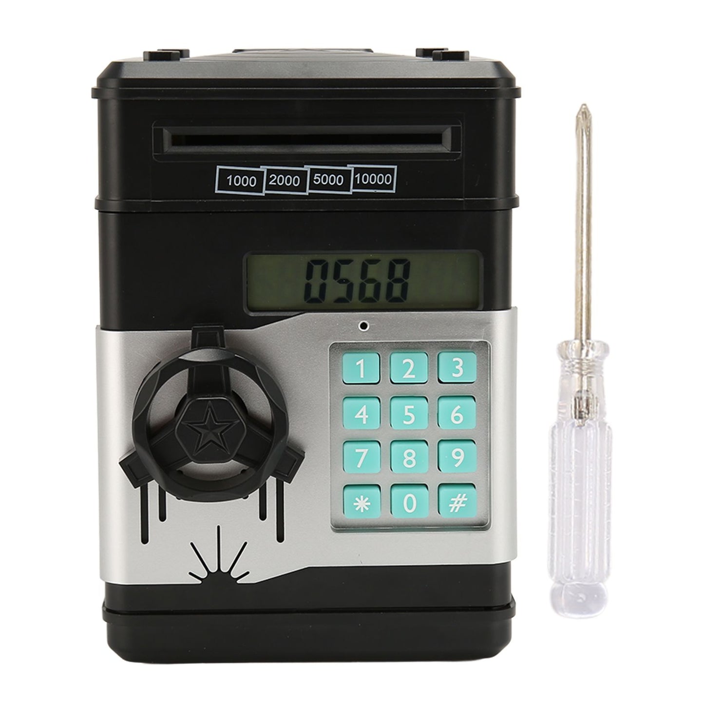 Electronic Coin Money Bank Piggy Bank Cash Coin Can ATM Bank Birthday Halloween Christmas Gifts Boys Girls Children Toys Second Generation USD