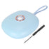 Vibrating Digital Alarm Clock Portable LED Electronic Digital Alarm Clock for Heavy Sleepers Students Children Sky Blue