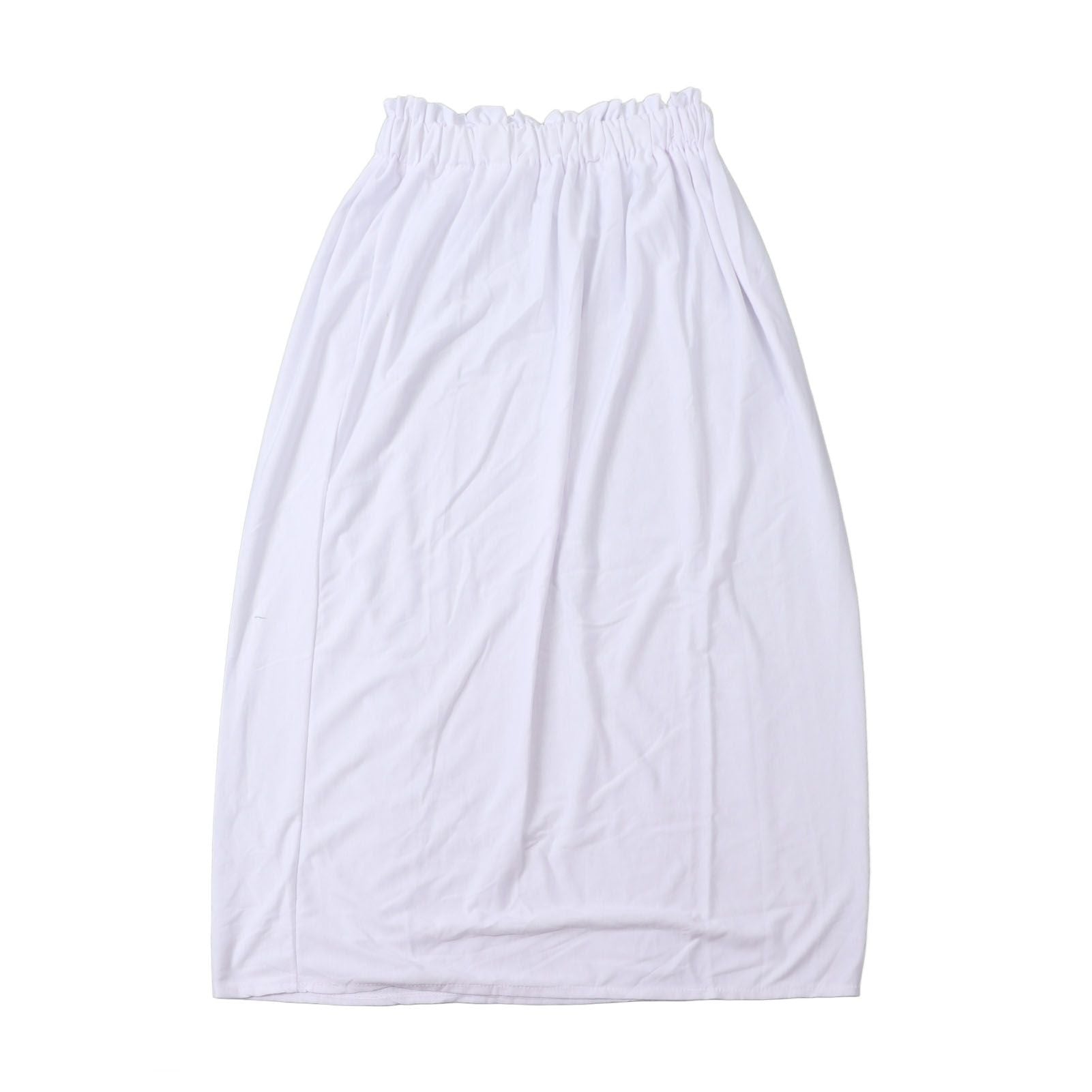 Women Bath Towel Wrap Cotton Boob Tube Top Bath Towel Skirt Dree for Travel Beach White