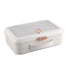Multifunctional Document Storage Box Large Capacity Two Layer Liner Home Certificate Organizer White