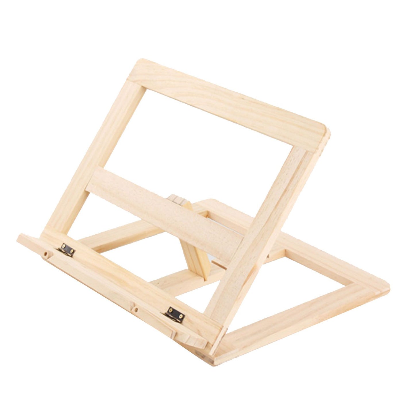 Wooden Book Stand Adjustable Book Holder Reading Stand Recipe Cookbook Holder for Kid Adult Home Wooden Clip